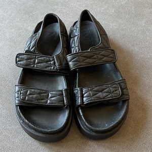 Mango Quilted Strap Sandals